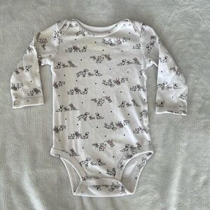 Puppy long-sleeve onesie